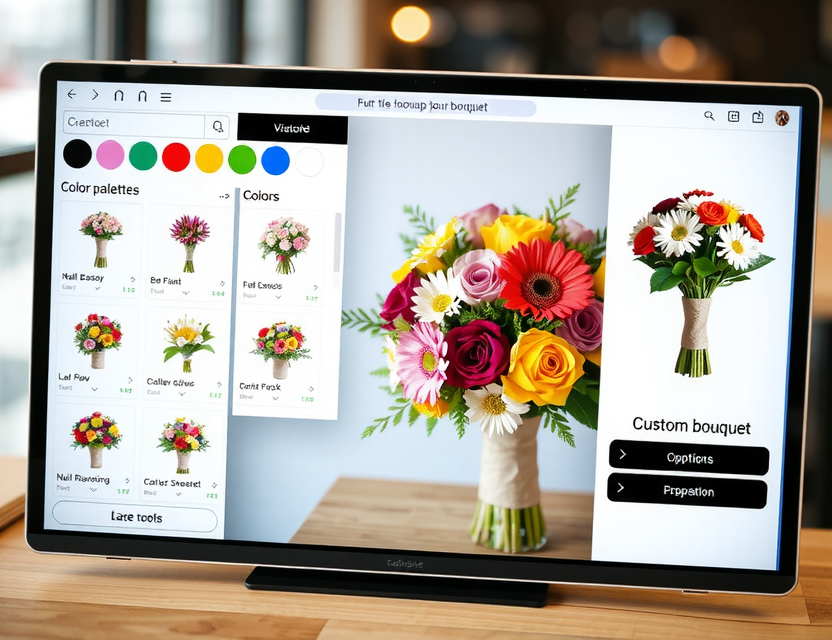 Kişiselleştirilmiş buket oluşturma aracı