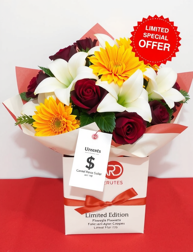 Özel teklif buketi - Mevsimlik çiçeklerle indirimli düzenleme