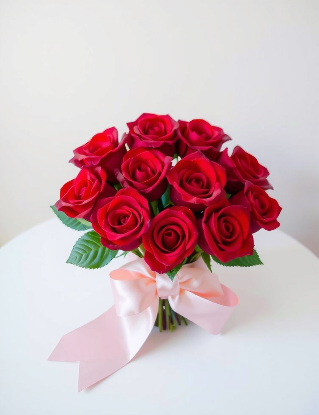 Sevgiliye çiçek - Tutkulu kırmızı güller ve romantik düzenleme